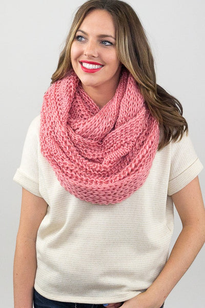 Women fashion fancy knit  Infinity scarf with color lines Grey 