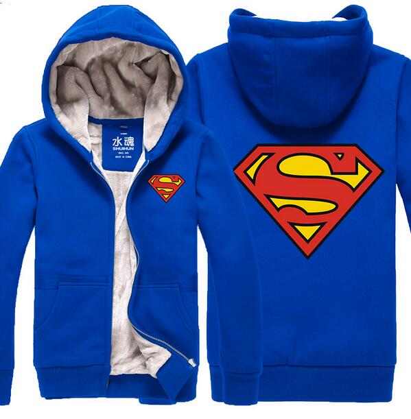 blue superman hoodie