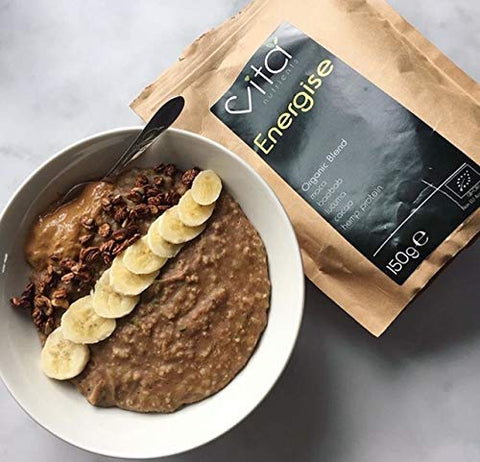 vita nutrients energise organic porridge superfood breakfast bowl supports energy metabolism 