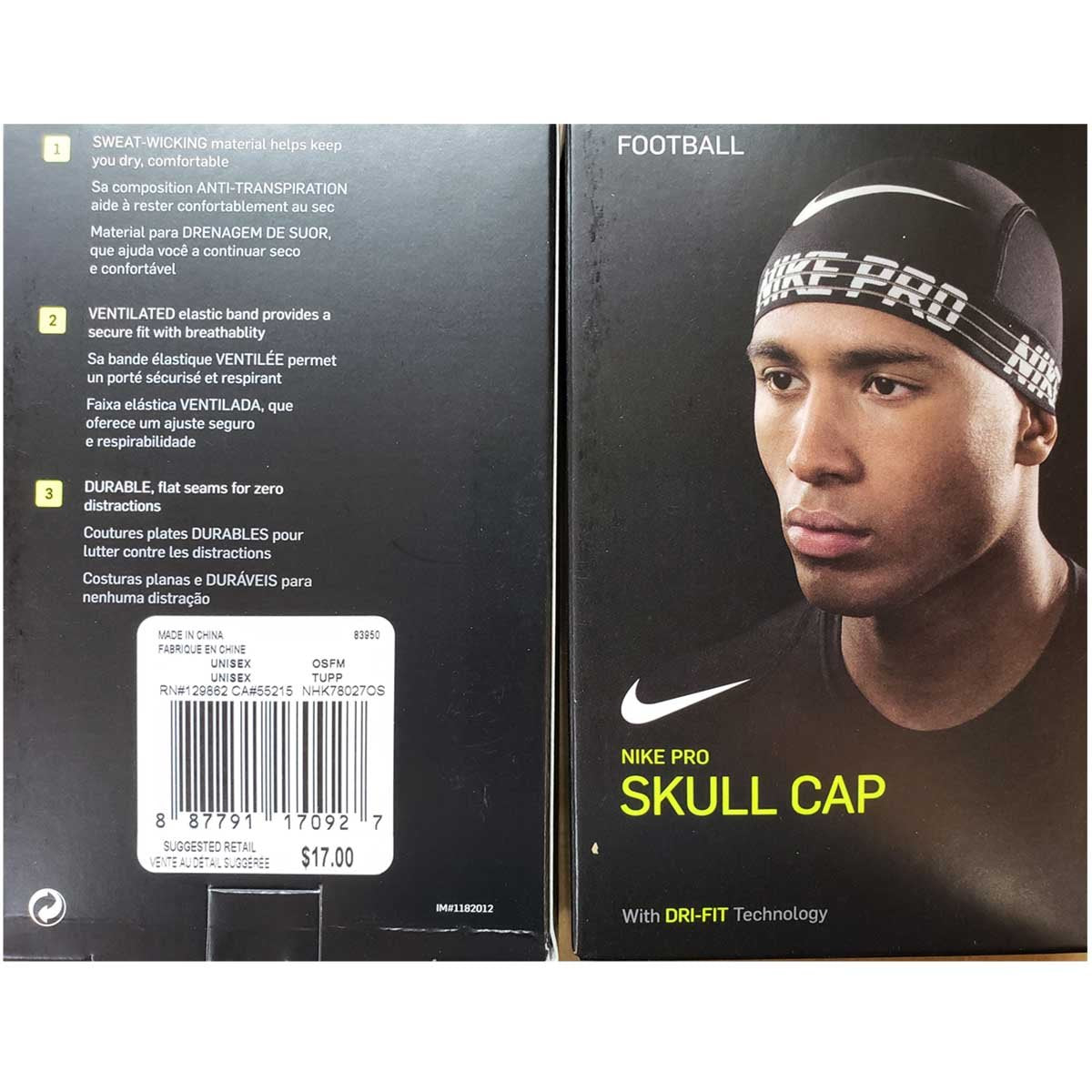 nike football skull cap