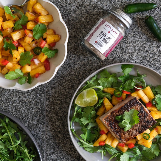 Seared Spice-Crusted Fish & Spicy Pineapple Salsa