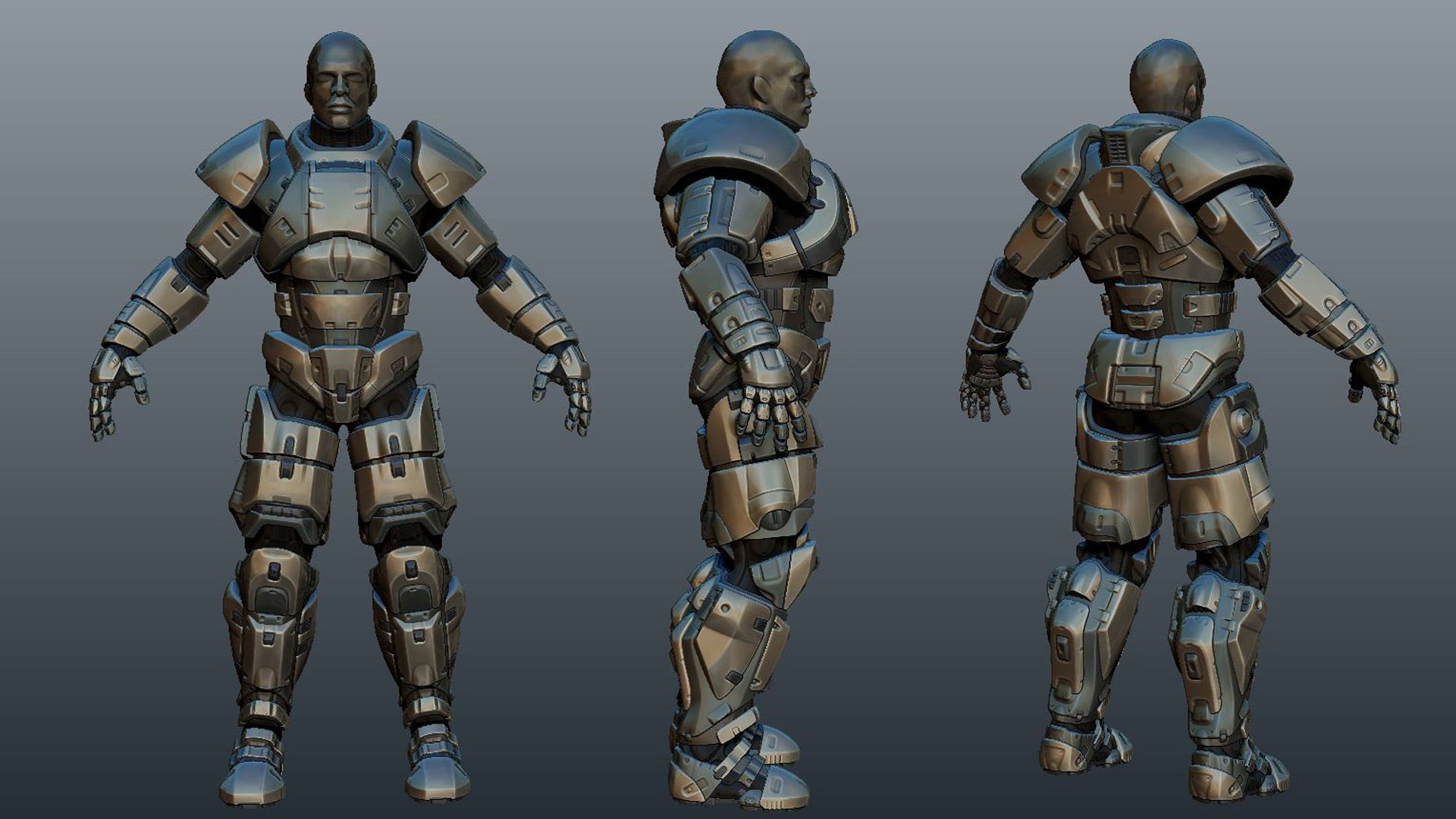 soldier 3d model pass11