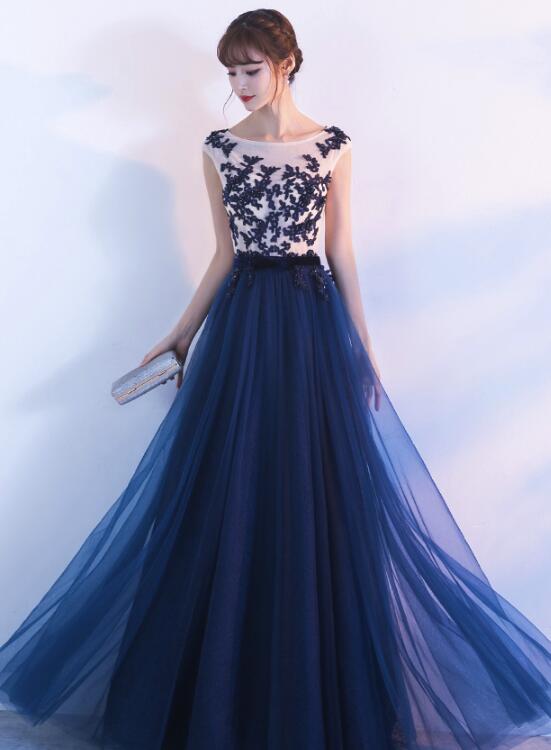 beautiful navy blue dresses