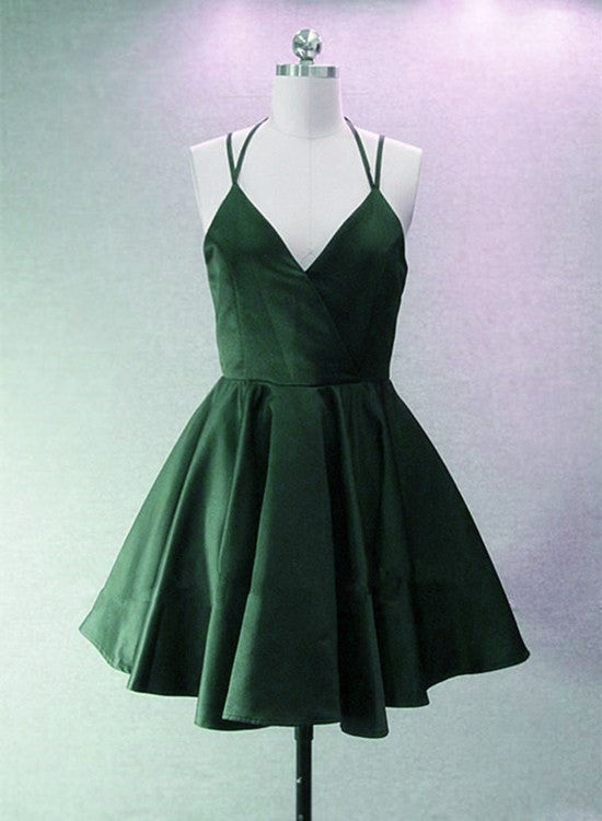 green formal dresses short