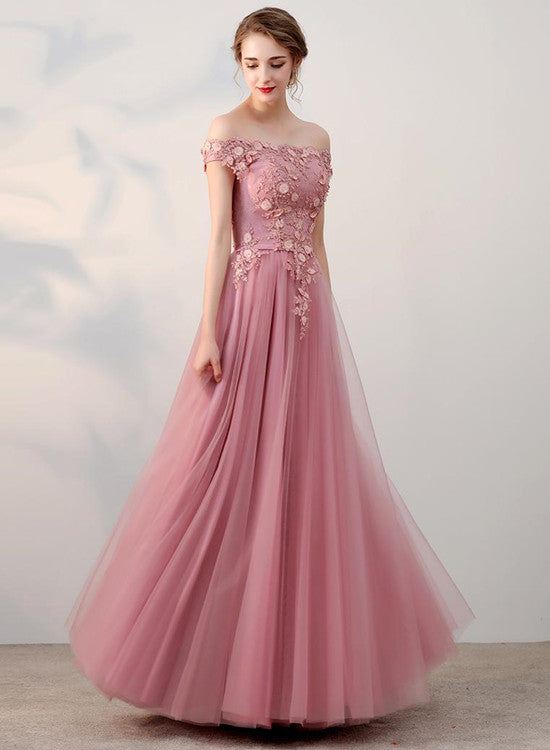 pink elegant gown