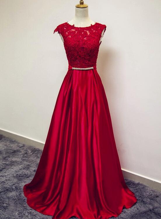 red gown long