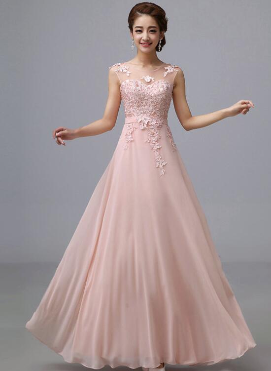 pretty pink bridesmaid dresses