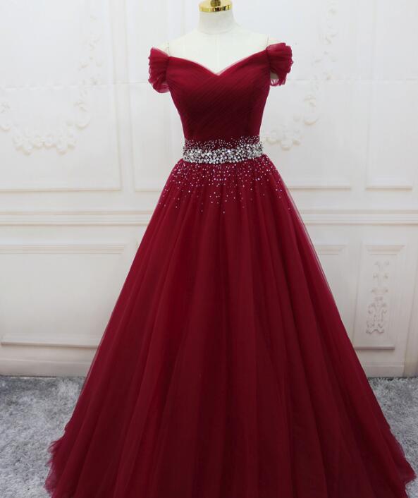 red elegant dress