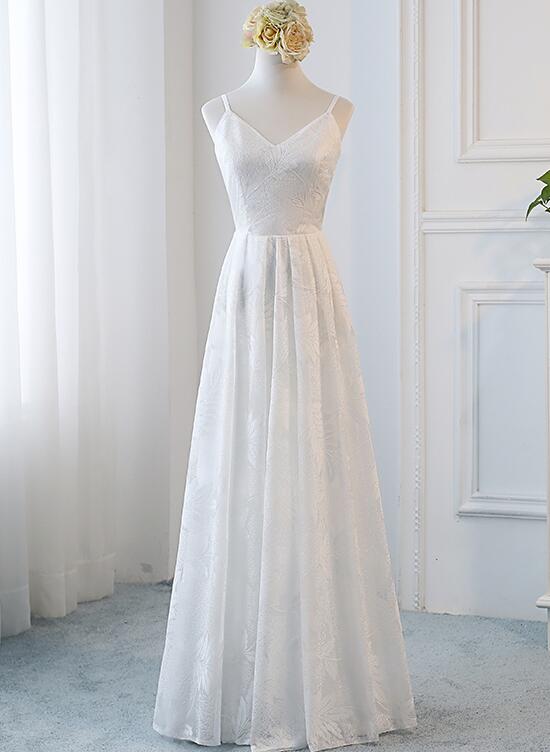 white graduation dress long