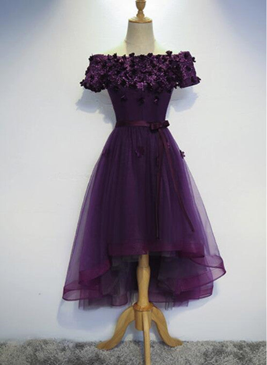 purple dress prom