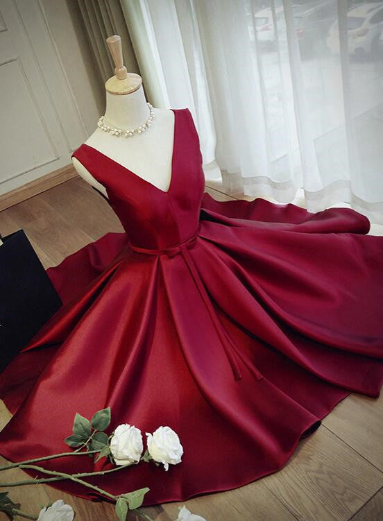 knee length red dress