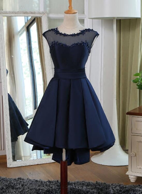 dark blue graduation dresses