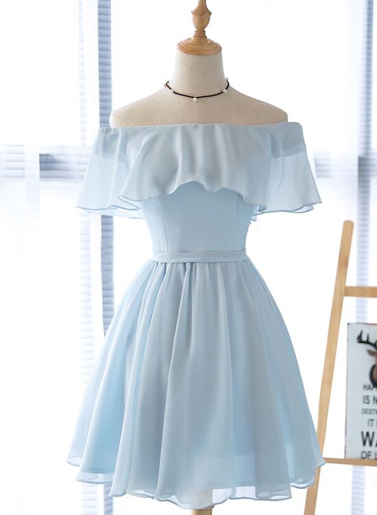 light blue off the shoulder ball gown