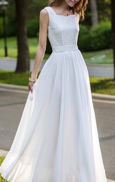 white gown simple