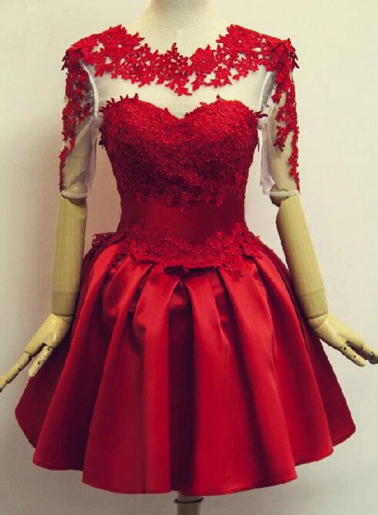 red short prom dresses 2018