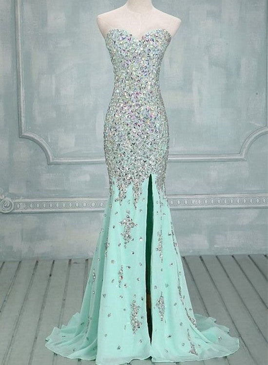 mint green prom dresses 2018