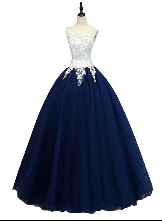 dark blue sweet 16 dresses