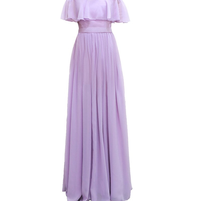 light purple off the shoulder dress