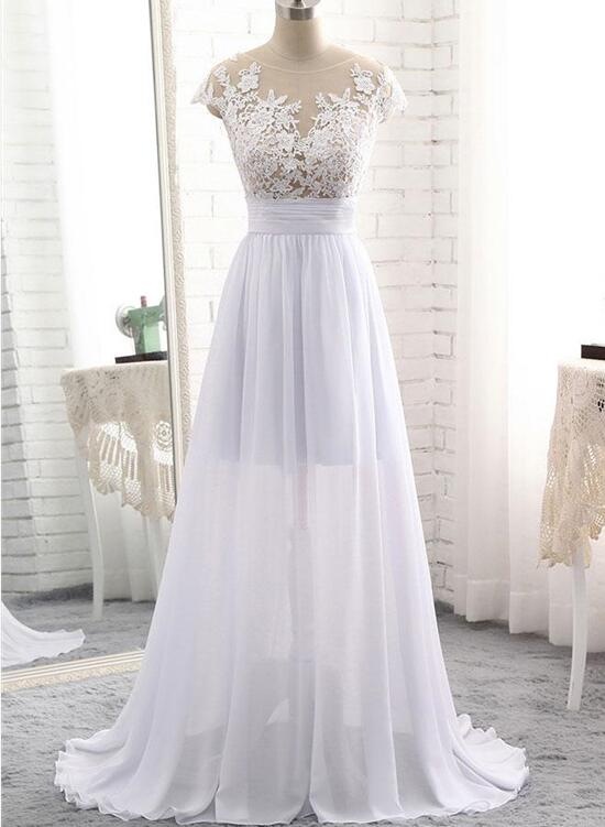 pretty white prom dresses