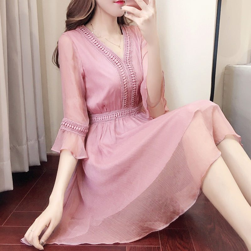dark pink summer dress