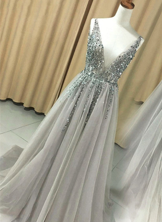 grey formal dress