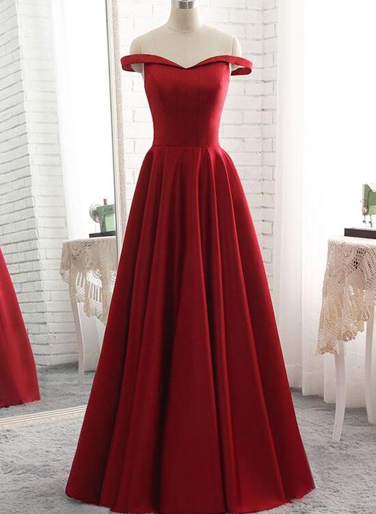 wine red long dress