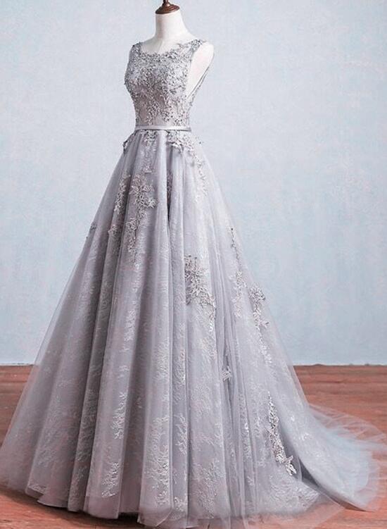 grey long gown