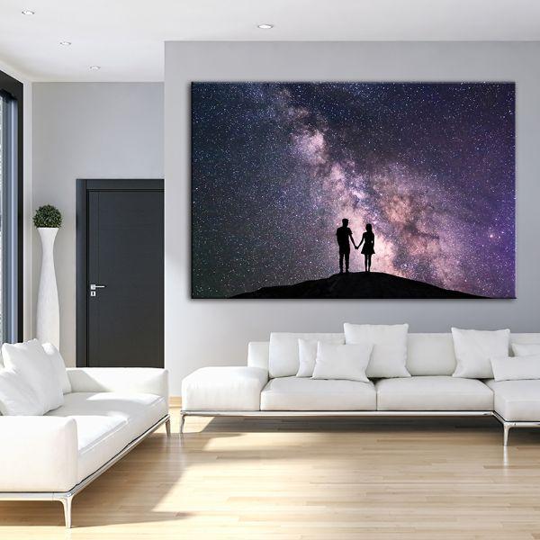 Shop Couple Starry Night Sky Canvas Wall Art Canvasx Net