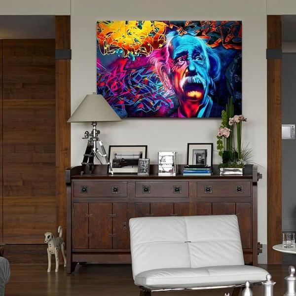 Buy Colorful Contemporary Albert Einstein Canvas Wall Art Canvasx Net