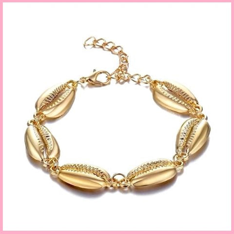 Gold shell bracelet