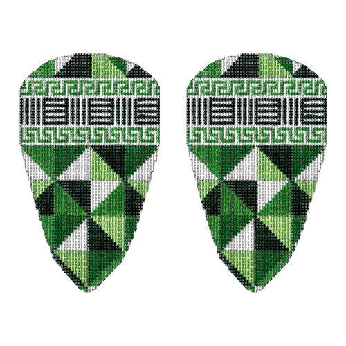 Diamond Scissor Case - Green | Needlepoint.Com