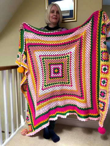 Crochet blanket made in self-isolation