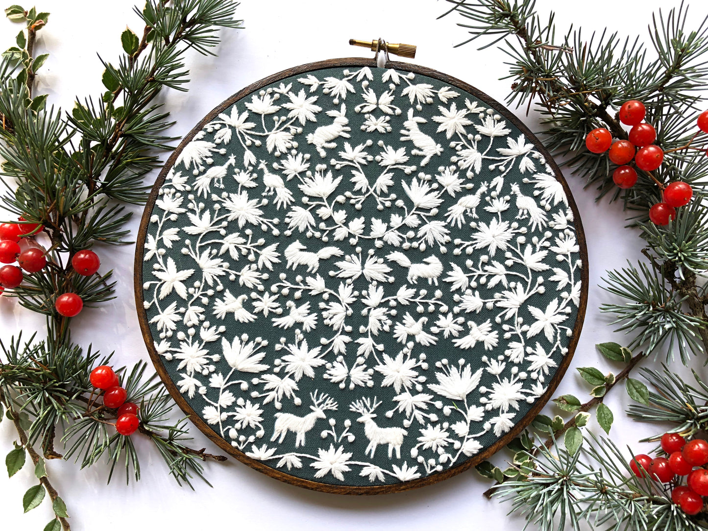 Hand Embroidery Kit - Holiday Folk Art