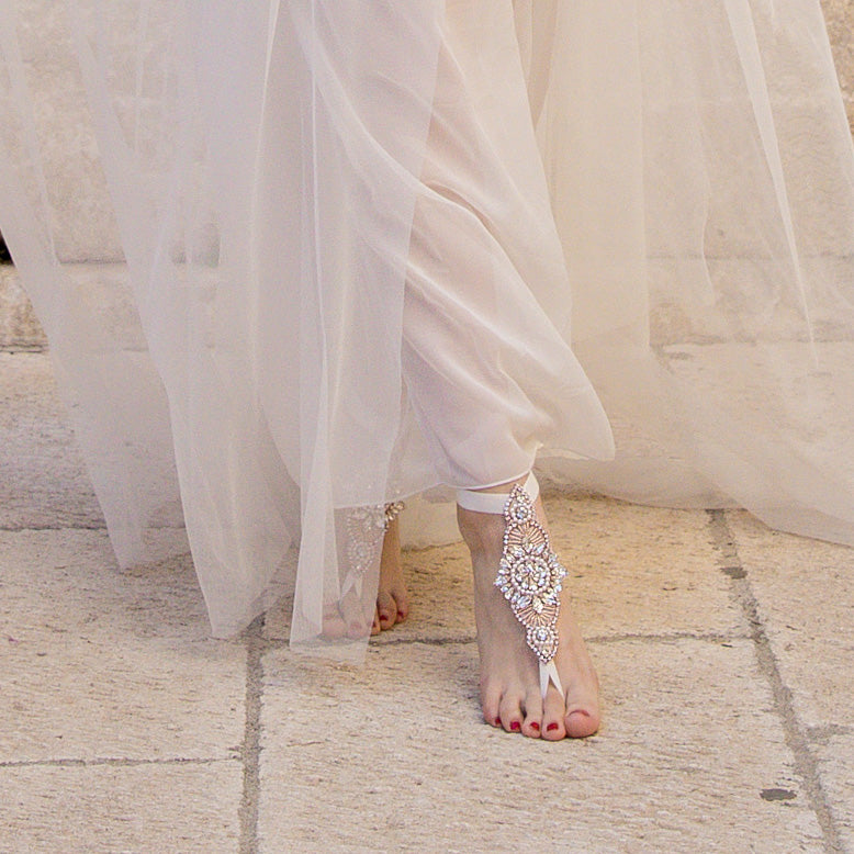 bridal beach sandals