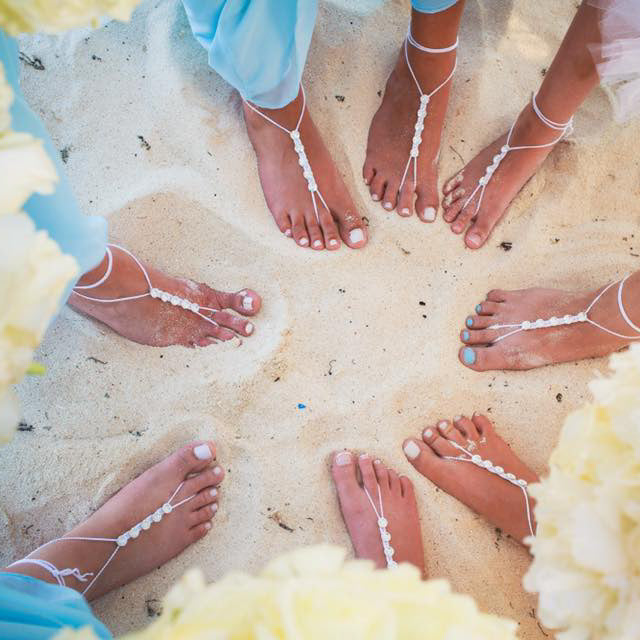 Beach Wedding Bridesmaids Gift Barefoot 