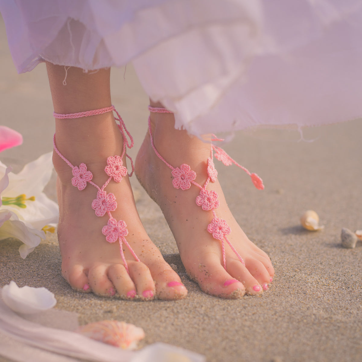 Beach Wedding Flower Girl Barefoot 