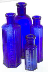 Cobalt Blue Poison Bottles