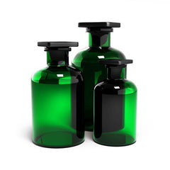 Forest Green Apothecary Bottles