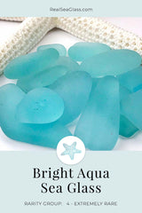 Bright Aqua Sea Glass Color Rarity Card