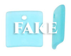 Real vs. Fake Sea Glass Manufactured Square