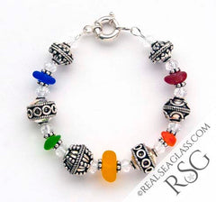 Rainbow Sea Glass Bracelet