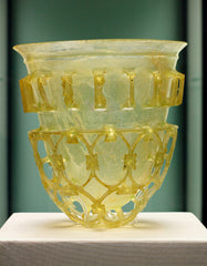 Ancient Roman Yellow Glass Vessel