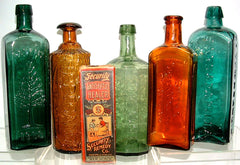 Antique Sea Glass Bottles