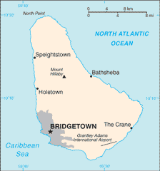 Barbados map