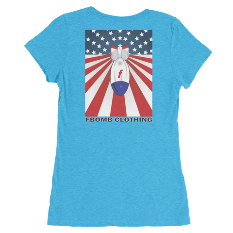 Ladies Modern Patriot matthewstyer Light Colored Short Sleeve T-shirt