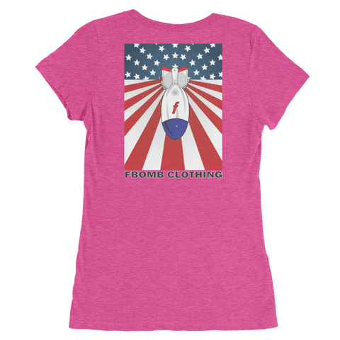 Ladies Modern Patriot matthewstyer Light Colored Short Sleeve T-shirt