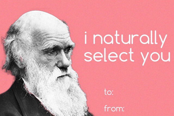 funny charles darwin natrual selection valentines day meme