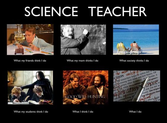 funny science teacher job meme