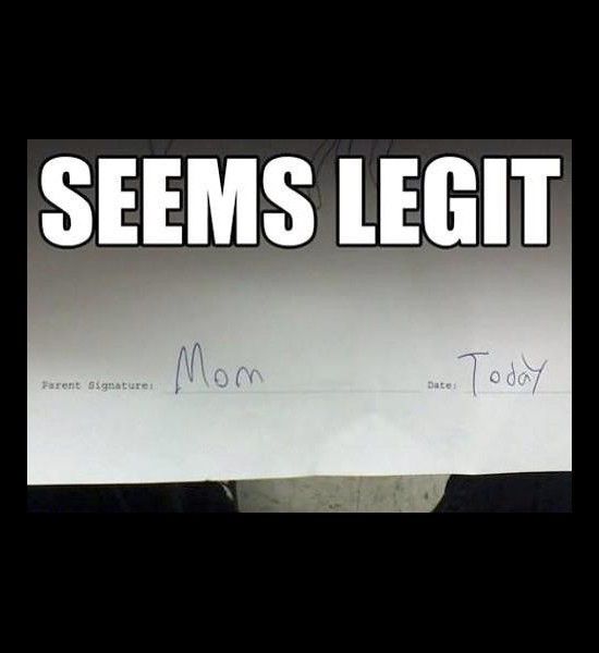 Teacher Meme - Fake Signature from Parents | Faculty Loungers Gifts for