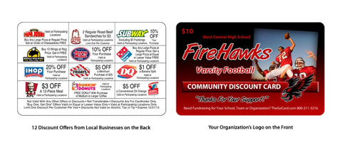 Sports Fundraising Coupon Card Example